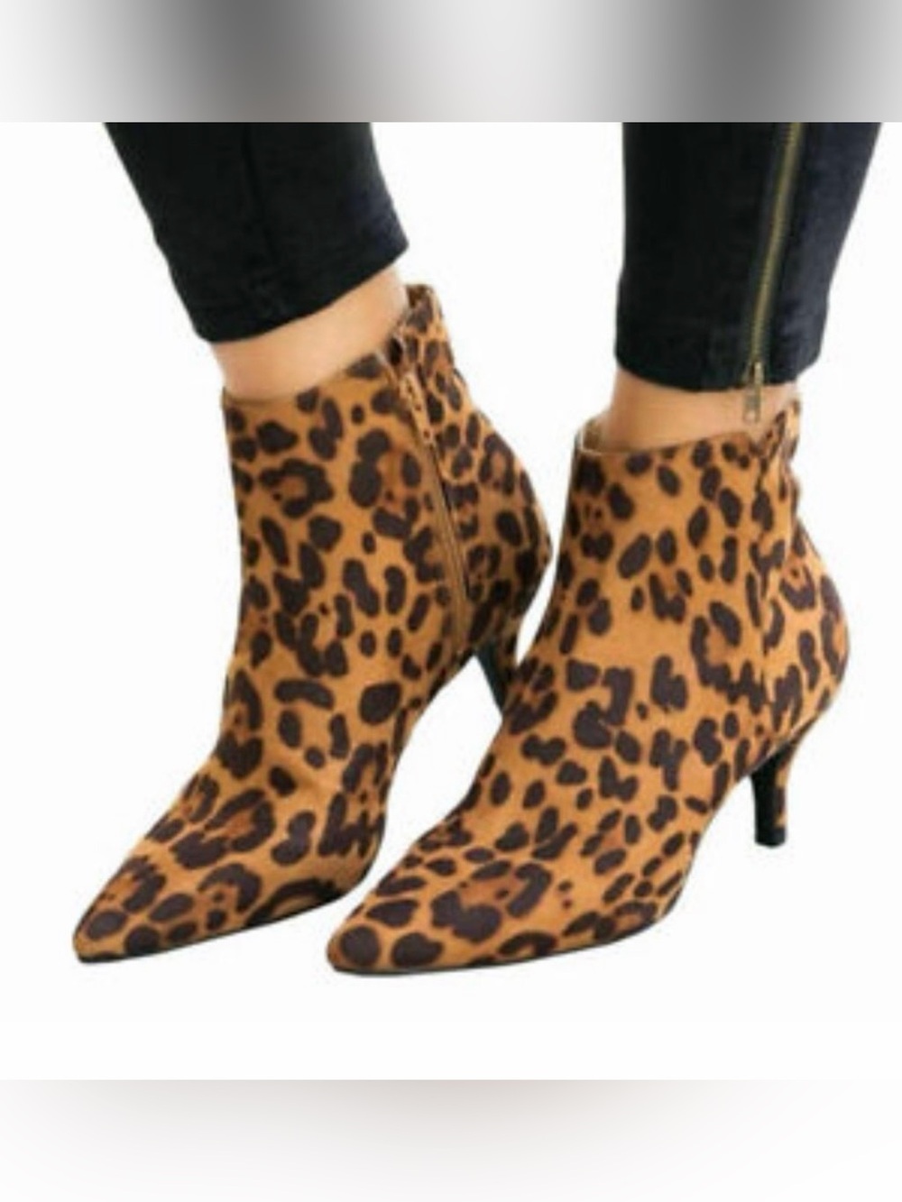 Zigi Soho Savida Leopard Print Heeled Ankle Boots